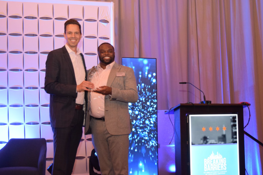 2024 Ross Taylor/Glenn Gilbert National Leadership Award Recipient, Dan Meyer, pictured with President Elect Brian Buckhalter
